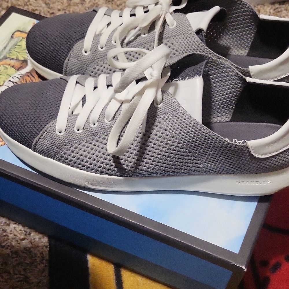 Cole Haan White and Gray Casual Sneakers - Picture 3 of 12
